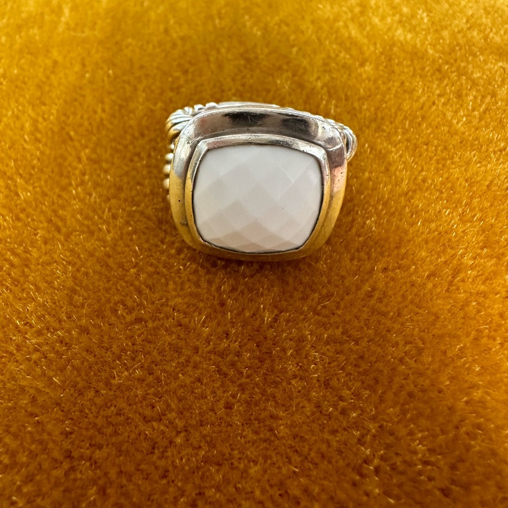 David Yurman 14mm White Agate Ring